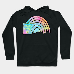 Choose Happy Positive Vibes Pastel Rainbow Hoodie